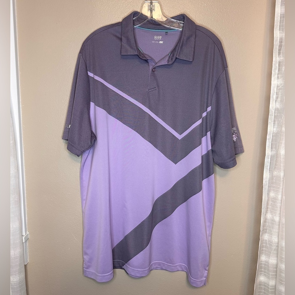 Sligo Men’s Polo Golf Shirt Size XXL Purple